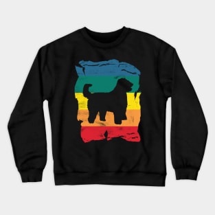 Goldendoodle Distressed Vintage Retro Silhouette Crewneck Sweatshirt